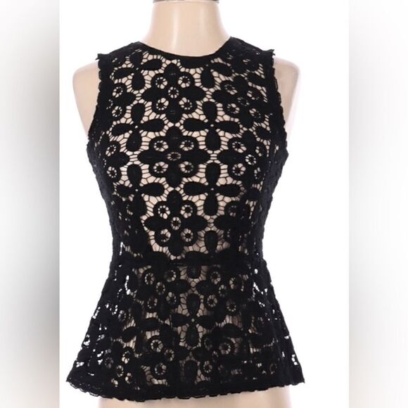 Intermix Black Lace Sleeveless Top - Picture 1 of 6